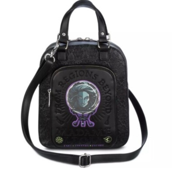 Disney Black and Purple Haunted Mansion Madame Leota Crossbody Bag - Picture 1 of 2